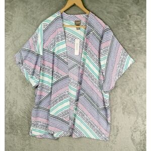 Chico's Kimono Jacket Womens 1 (M) Multicolor Rainbow Dots Open Front Boho NWT